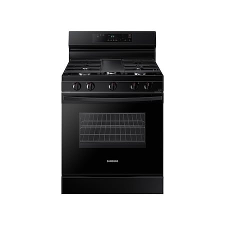 Samsung 6.0 cu. ft. Smart Wi-Fi Enabled Freestanding Gas Range NX60A6111SB